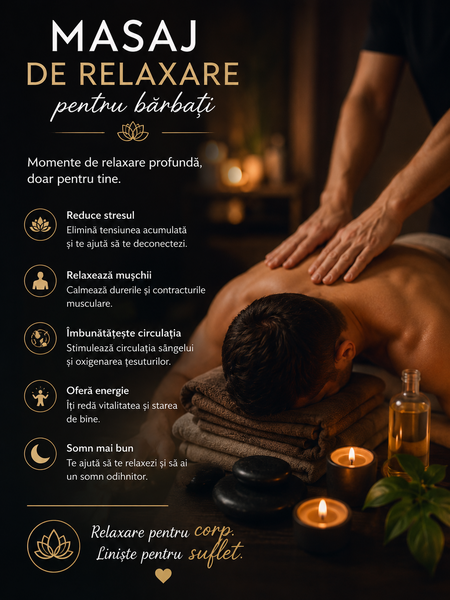 Masaj de relaxare pentru barbati.